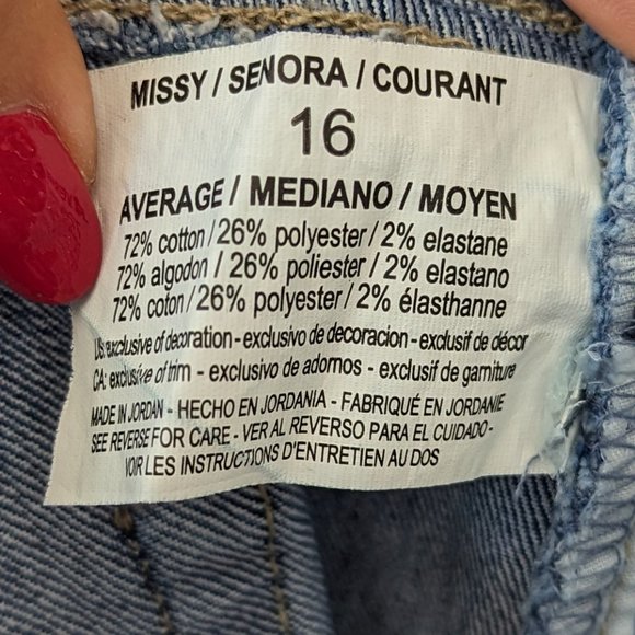 Gloria Vanderbilt Amanda Light Wash Denim Jeans Size 16 - Picture 12 of 13